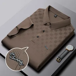 Men Polos Luxury Designer تطريز القمصان البولو الأزياء الصيفية للرجال الملابس البالغية العمل غير الرسمي زر قصير الأكمام أسفل القمصان 230712