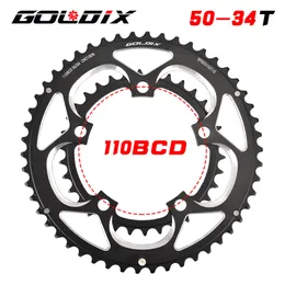 Bike Freewheels Chainwheels Road Bike Chainring 110BCD 50T34T Tooth Plate 20s 22speed Folding Bicycle ChainWheel Double Speed Gear Disc For SRAM 230712