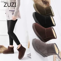 2022 Women's Snow Boots Flock plush Women Top High Quality Australia Boots Winter Boots for Women Warm Botas Mujer L230704