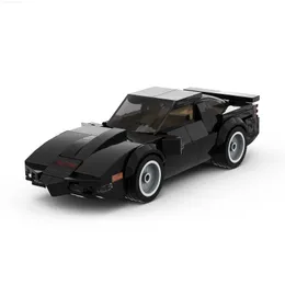 كتل MOC Super Racing Car Kitt-Kitt-Knight Rider Speed ​​Champions City Sports Building Model Model Kids Boy Toy Gift L230713