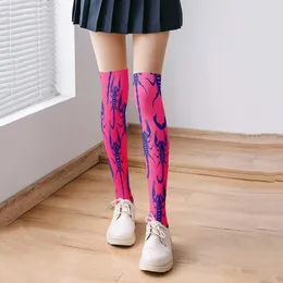 Women Socks Fashion Thin Thigh High Stockings Female Nylon Compression Long Kawaii Casual Bas Femme Sexy Over The Knee