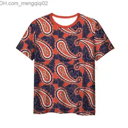 Męskie koszulki Nowe modne bandana 3D druk Paisley Męski koszulka Koszulka swobodna Styl Summer Summer Cool T-shirt v15 Z230713