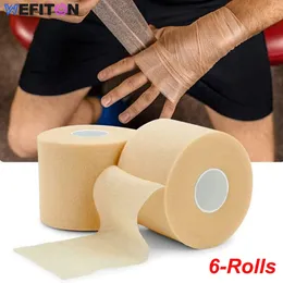 Protective Gear 6 Rolls Elastic Adhesive Bandage Tape Self Adherent Cohesive Wrap Flexible Stretch Bandages for Sports 230713