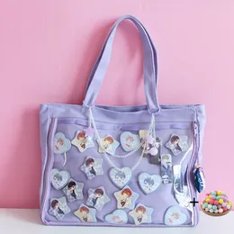 Evening Bags Ita Bag Girls Lolita Style Lovely Crossbody Kawaii Clear Schoolbags For Teenage Candy Sweet Itabag Shoulder H210 230712