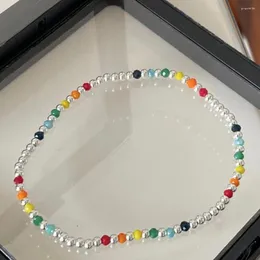 Cavigliere Bracciale con gamba di perline multicolore Catena di cavigliera elastica Piede estivo per regali di feste in spiaggia per le vacanze