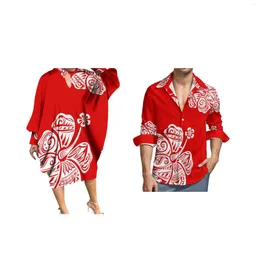 Casual Dresses Red Samoan Dress Women's Personality Top Quality Beach Polynesia Hawaii Tribal Customized On Evening