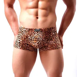 Unterhosen CLEVERMENMODE Hot Sexy Männer Leopard Gedruckt Unterwäsche Boxer Unterhosen Badehose Wilden Stil Boxer Shorts Männlichen Höschen Cueca hombre J230713
