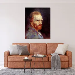 Импрессионистский холст искусство самостоятельно автопортрет II ручной работы Винсент Ван Гог живопись ландшафт искусства современный декор гостиной