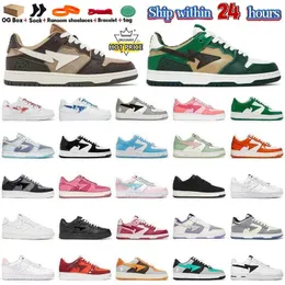Designer Casual Shoes Sta Classic Stass Sk8 Ed Camo Black White Green Red Orange Men Women Trainers Sneaker Dad With Box Size 35-48