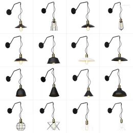 Wall Lamps Black Sconce Antique Bathroom Lighting Marble Frosting Luminaire Applique Modern Finishes Dorm Room Decor