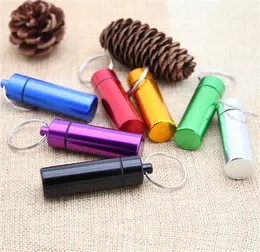 Key Chain Holder Aluminum Waterproof Box Bottle Container Keychain Jar Storage Stash Smoking Accessories JL1544