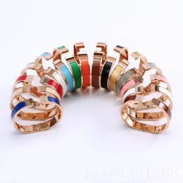 Multicolor designer bracelet enamel luxury bracelets for couple love special design opening jewellery women distinctive plated gold bracelet creative ZB003 E23