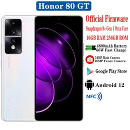 huawei honor 80 gt 5g mobile phone 6.67 inch amoled screen snapdragon 8 octa core 66w supercharge 4800mah nfc 12gb 256gb512gb