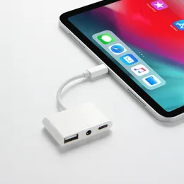 電源ケーブルプラグ USB C 充電 3 5 ミリメートル AUX ヘッドフォンアダプタ Apple iPad Pro 11 12 9 "タイプ 3 5 ジャックイヤホンオーディオケーブル 230712