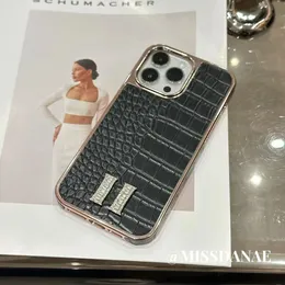 Designer Luxury Alligator Leather Case iPhone 14 13 Pro Max 11 12 12Pro 14Plus 7 8 Plus X Xs XR Letter Top Protective Case