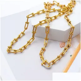 Chains U Bamboo Knot Chain Style Stainless Steel Necklace For Men Women Jewelry Christmas Gift Drop Delivery Necklaces Pendants Dhcnw