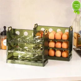 2 lager Nytt äggkylskåp förvaringslåda kan vara reversibla två lager av 20 äggkartonger Hemkökfack Multi-skikts äggställ