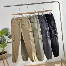 Pants Adası Erkek Kargo Harajuku Hip Hop Baskı Çok Cep Tulumları Hip Hop Punk Kaya Geniş Bacak Pantolon Büyük Boy