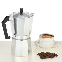 Manual Coffee Grinders Practical 50ml 1 Cup Moka Pot Italian Coffee Machine Espresso Aluminum Geyser Coffee Maker Kettle Latte Stove Classic Coffeeware 230712