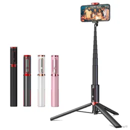 Selfie Monopods 150cm / 81cm Wireless Selfie Stick Treppiede Supporto per telefono Treppiede per cellulare Pieghevole Lega di alluminio portatile per smartphone Nuovo R230713