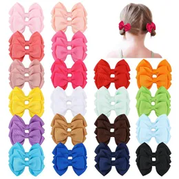 Baby Girls Handmade Solid Ribbon Bowknot Hair Clips Cute Bows Hairpin Barrettes Headwear Kids Hair Accessories