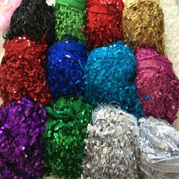 1 lot de garnitures brodées franges paillettes dentelle laser et accessoires solubles dans l'eau unis pour robe zakka bricolage patchwork pour la couture 309g