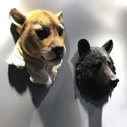 Декоративные предметы статуэтки смола моделирование животных статуэток статусы стены волчья головка.