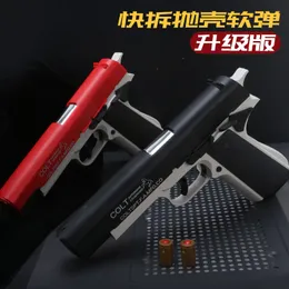 M1911 Blowback Pistol Toy Gun Blaster Soft Bullet Manual Shooting Model With Shells Bullets For Adults Boys Birthday Gifts