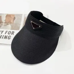 2023 P Designer Pusta Visor Straw Hat Luxury Gentleman Cap Mężczyźni Mężczyźni Kobiety Słońce Hats 3 Kolory