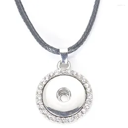 Anhänger-Halsketten Miasol-Kristall, runder Druckknopf-Charm für Frauen, DIY-Halsketten-Charms, gratis Kordel