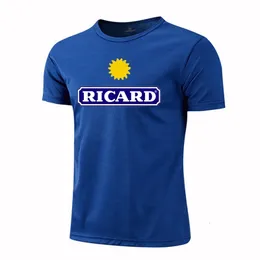 Mens Tshirts personlighet Ricard andas snabb torr löpning Mens Tshirt Football Fitness Plus Loose Sportswear Riding Short Sleeve Shirt 230713