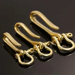 Клаповые медные латунные латунные u -образные брелка для ремня крючки Мужское металлическое золото 3 размера сети кольцо для цепи Кольцо подключить шар