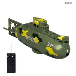 電気/RCボートShenqiwei 3311M RC Submarine 6CH Speed Radio Remote Control Submarine Electric Mini RC Boat Childrenギフトおもちゃ230713