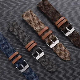 Watch Bands 18mm 20mm 22mm Vintage Genuine Leather Band Replacement Bracelet for Men Women Quick Release Wrist band Weave Strap 230712