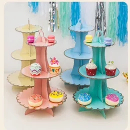 Bakeware Tools Cupcake Holder Decoration Konsait 3 Tiered Grad Titolari per feste Espositori per espositori Torre per servire bomboniere da dessert