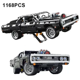 Diecast Model 1168PCS Technical Dodge Charger Racing Car Building Blocks 42111 Mattoni Giocattoli nel film Fast Furious Regalo per ragazzi Bambini 230713