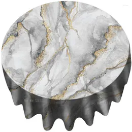 테이블 천 흰색 대리석 부르고뉴 골드 마노 미술 질감 화강암 초록 배경 라운드 식탁보에 의해 탁상 장식을위한 릴리.