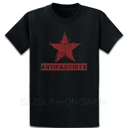Camisetas Masculinas Antifascista Estrela Vermelha Esquerda Comunista T Shirt Famoso Summer Cotton O Neck Fashion Homme Knitted Letter 230713
