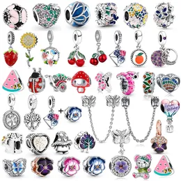 925 Silver Fit Pandora Charm Original Spring 2023 Style Bead Dangle Fashion Charms Set Colgante DIY Fine Beads Jewelry