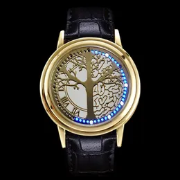 Unisex Minimalist Touch Led Big Tree Watch Mass Men and Women Pare Watch Electronics Casual уникальный дисплей The Special173r
