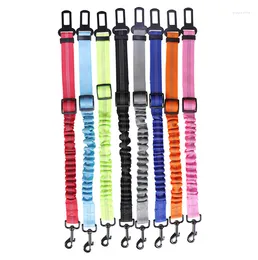 Hundhalsar 2st/Lot justerbar reflekterande elastisk bungee -koppel Nylon Pet Safety Car säkerhetsbälte