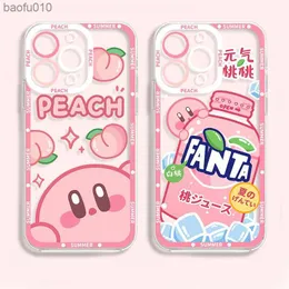 Cute Star K-Kirby Soft Silicone Phone Case for iPhone 14 Pro Max 13 12 11 Pro Max Mini XR XS X 8 7 6 6S Plus SE 2020 Cover Funda L230619
