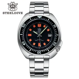 Other Watches SD1970R Limited Supply STEELDIVE Brand 44mm Stainless Steel Ceramic Bezel 200M Waterproof NH35 Automatic Dive Wathch for Men 230714