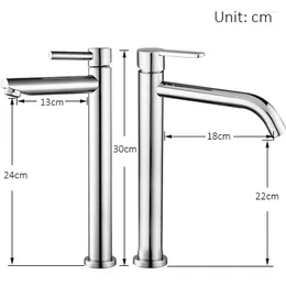 Badrumsfläckfanor vidric Chrome Tall Brass Basin Faucet Water Kitchen Mixer Tap H/C Torneira Banheiro