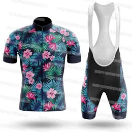 Camicie da ciclismo Top Flower Hawaiian Summer Jersey Imposta Abbigliamento da uomo Manica corta Quick Dry MTB Bike Suit Ropa Ciclismo 230713