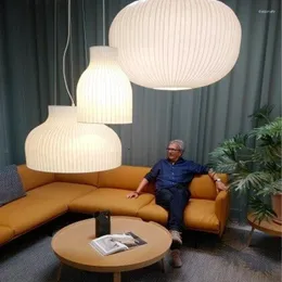 Kolye lambalar Strand Lamba Nordic Minimalist Kumaş İpek Oturma Odası Bar Ev Dekor Odası Yatak Odası Loft Lounge Aydınlatma