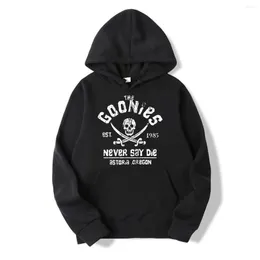 Felpe con cappuccio da uomo Winter Cotton Men The Goonies Never Say Die Pirate Classic Movie Graphic Ispirata Felpa con cappuccio Felpe Donna Unisex M-5XL