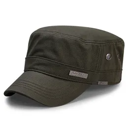 Boll Caps Spring Big Head Man Stor storlek Army Flat Cap Men Summer Cotton Plus Mesh Military Hat 5560cm 6065cm 230713