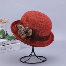 Cappelli larghi Brim Fisherman pieghevole per cappello da prua con filo solare Scherma solare dolce vacanza estiva per le vacanze femminile femminile di moda