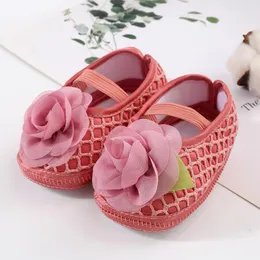 Sapatos de bebê feminino First Walkers rosa floral nascido sapato princesa infantil para meninas batizado